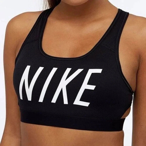 Nike Black Classic Logo Sports Bra S - Picture 1 of 5